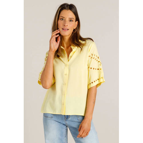 Ivy Beau blouse geel broderie afbeelding