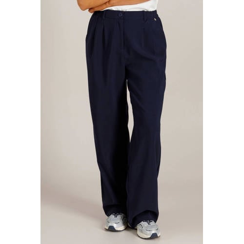 Ivy Beau straight high waist pantalon donkerblauw afbeelding