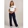 Ivy Beau straight high waist pantalon donkerblauw