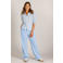 Ivy Beau gestreepte blouse lichtblauw