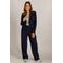 Ivy Beau cropped blazer donkerblauw