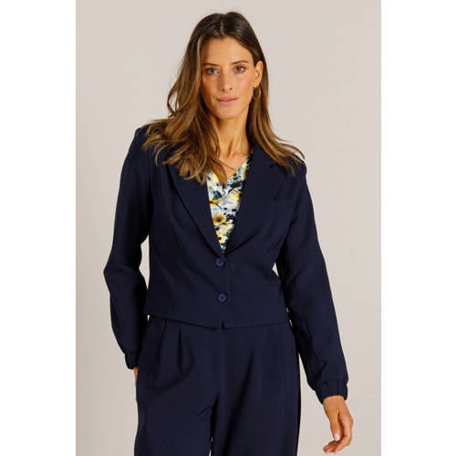 Ivy Beau cropped blazer donkerblauw afbeelding