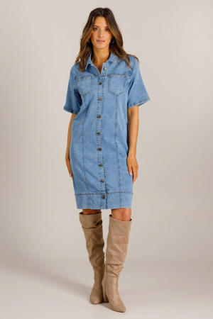 denim spijkerjurk medium blue denim