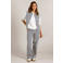 Ivy Beau straight regular waist gestreepte casual broek ecru