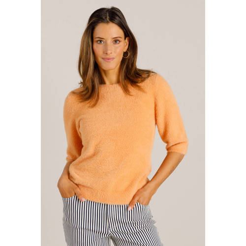 Ivy Beau fleecetrui oranje gebreid afbeelding