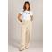 Ivy Beau relaxed high waist gestreepte broek beige