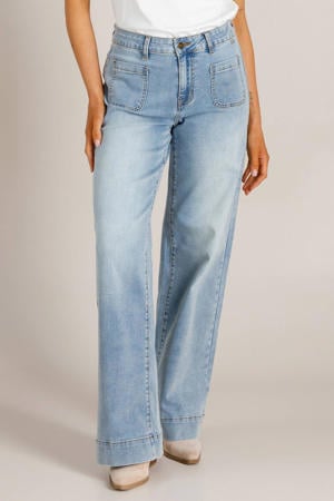 Verie high waist wide leg jeans medium blue denim