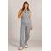 Ivy Beau gestreepte gilet donkerblauw