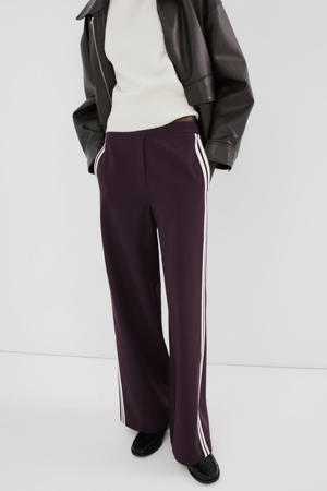 regular waist casual broek donkerrood