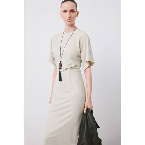 Mango midi jurk ecru afbeelding