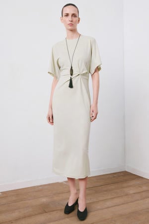 midi jurk ecru