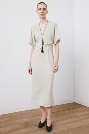 midi jurk ecru