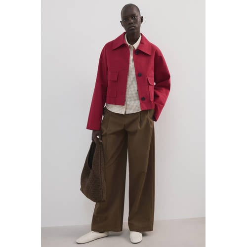 Mango trenchcoat rood afbeelding