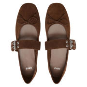thumbnail: Mango suède ballerina's donkerbruin
