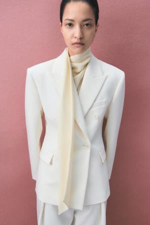 getailleerde blazer ecru