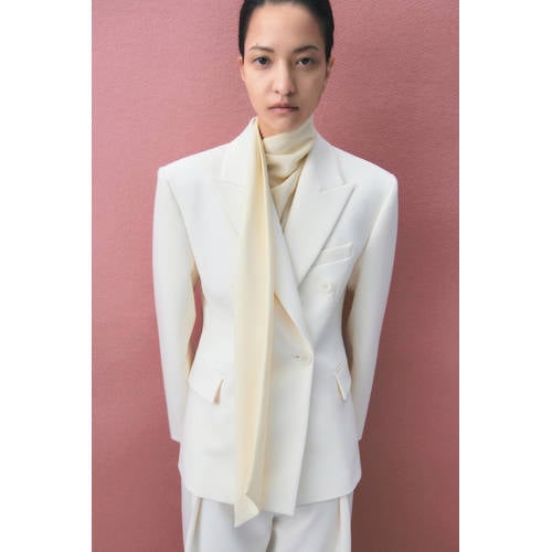Mango getailleerde blazer ecru afbeelding