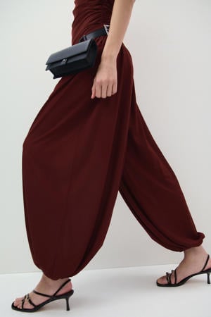 barrel/balloon casual broek roodbruin