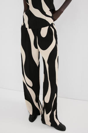 baggy regular waist broek zwart