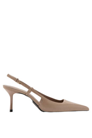 lak slingback pumps naaldhak beigeroze