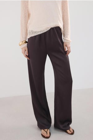 broek straight donkerbruin