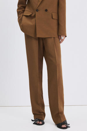 regular waist pantalon bruin