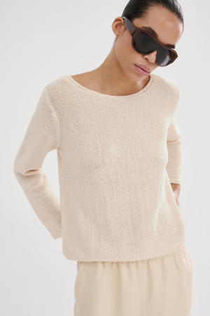 pullover beige gebreid