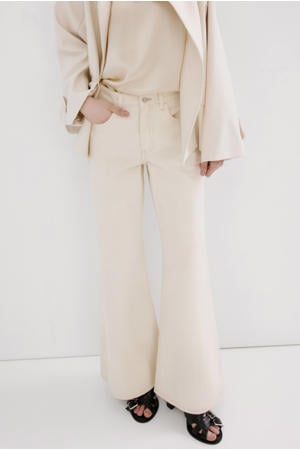 Flared mid-rise jeans flared jeans ecru