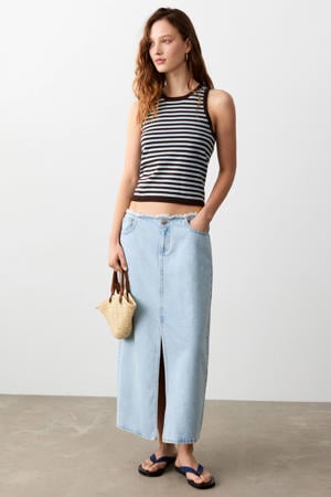 denim spijkerrok light blue denim