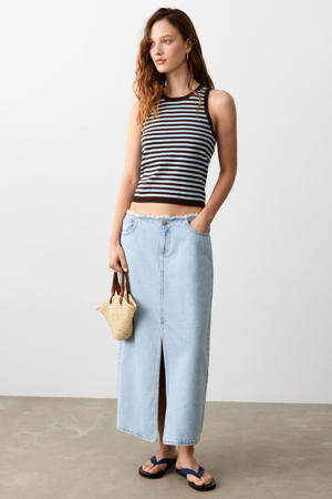 denim spijkerrok light blue denim