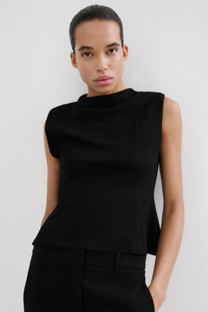 peplum top zwart