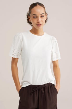 T-shirt wit broderie