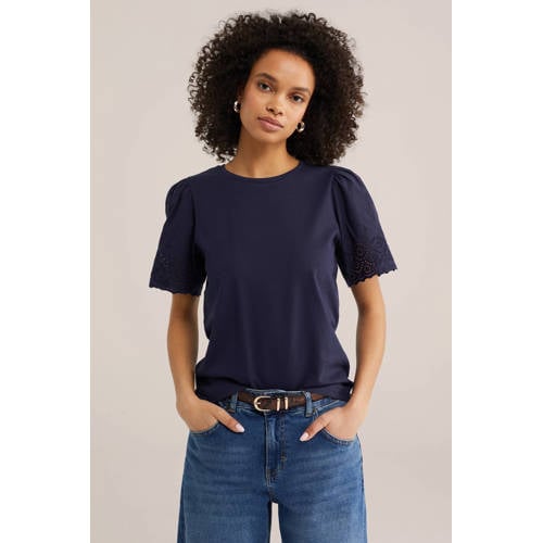 WE Fashion T-shirt broderie afbeelding