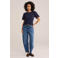 WE Fashion T-shirt donkerblauw broderie