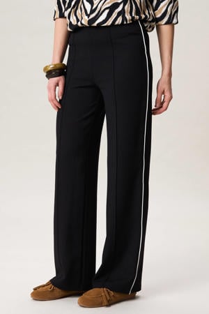 wide leg high waist casual broek