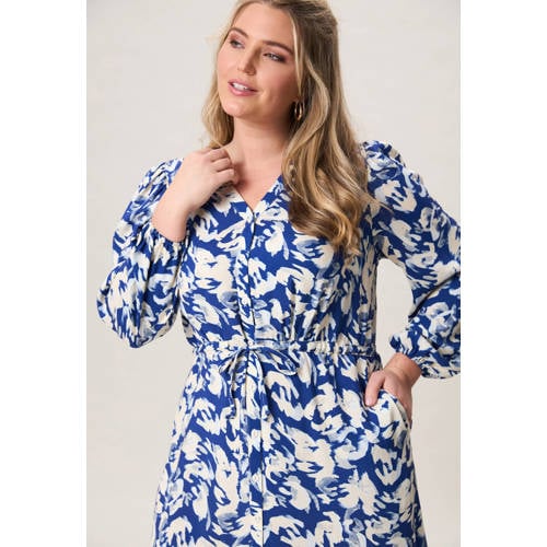 Miss Etam Plus midi jurk blauw afbeelding