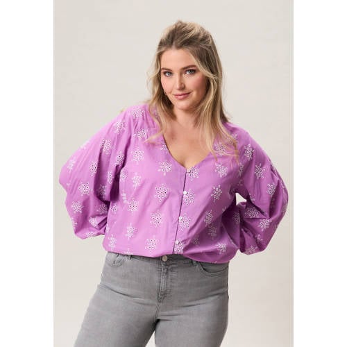 Miss Etam Plus blouse lila afbeelding