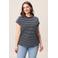 Miss Etam Plus gestreepte T-shirt donkerblauw