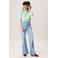 Miss Etam high waist wide leg jeans light blue denim