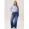 Miss Etam Plus wide leg jeans medium blue denim