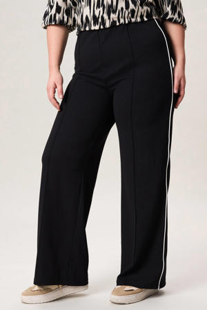 straight high waist broek zwart