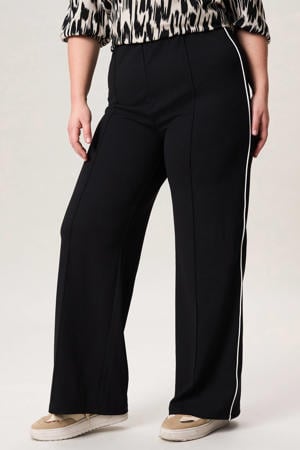 straight high waist broek zwart