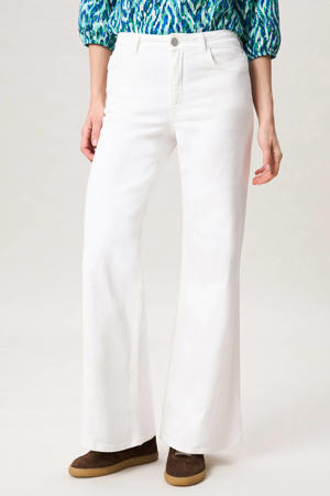 high waist wide leg jeans ecru