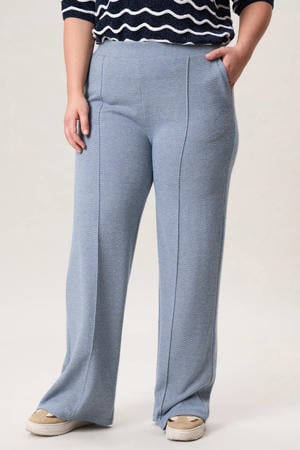 straight regular waist broek blauw
