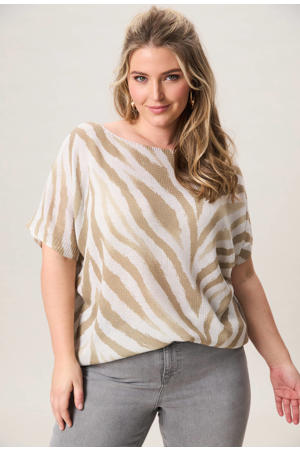 top met zebraprint zand