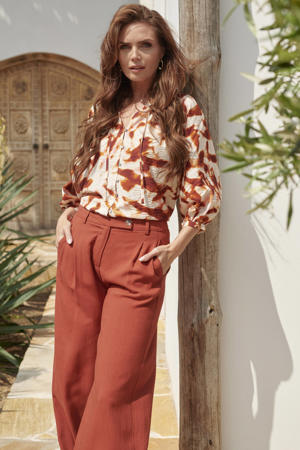 blouse roodbruin