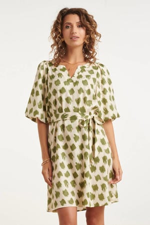 cocktailjurk met lurex groen