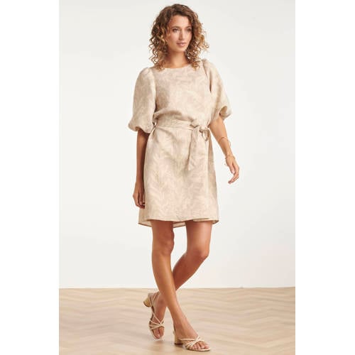 Smashed Lemon cocktailjurk met lurex beige afbeelding
