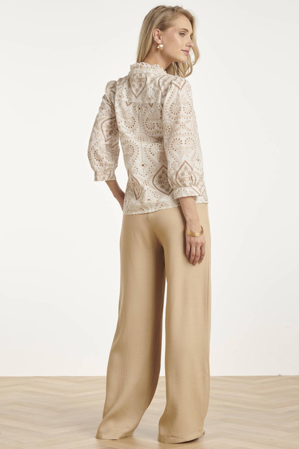 Smashed Lemon blouse met paisley print beige | wehkamp