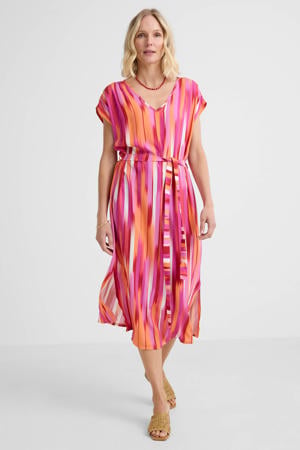 zomerjurk met all over print roze