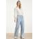 Smashed Lemon high waist casual broek light blue denim
